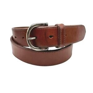 Eddie Bauer | Men | Classic Vintage Aged Minimal Genuine Leather Belt | Large